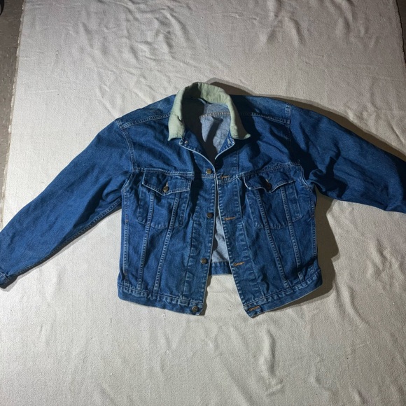 Linson VINTAGE Denim Corduroy Trim Jacket - Picture 2 of 8